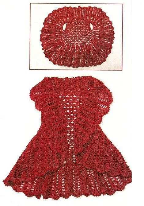 Boleros circulares tejidos a crochet para niñas con patrones - Imagui