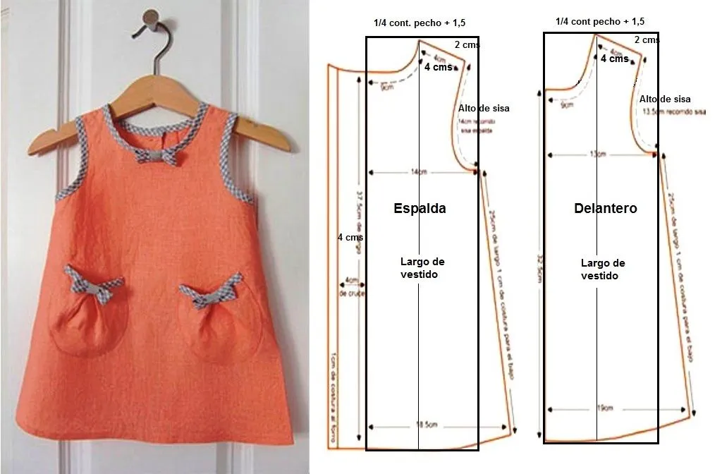 Patrones de vestidos de bebe fáciles – ConMoldes.com