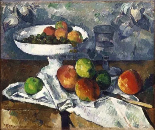 Paul Cézanne - “Bodegón con frutero, copa y... | EL CUADRO DEL DÍA