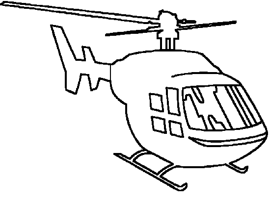 PC Technical - Helicoptero dibujado para colorear