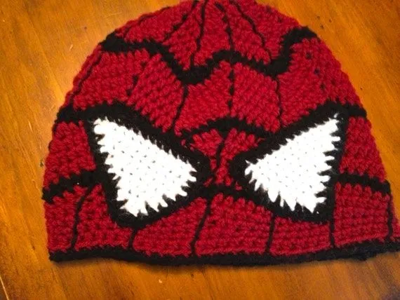 PDF File Spiderman Beanie/Skullcap Crochet Pattern by MFrostHR