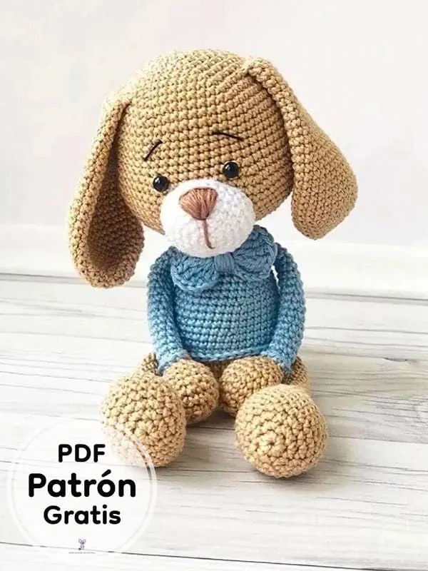 PDF Perro Pequeño Amigurumi Patrón Gratis Paso a Paso - Amigurumi Receitas  | Amigurumi free pattern, Crochet animal patterns, Crochet dog