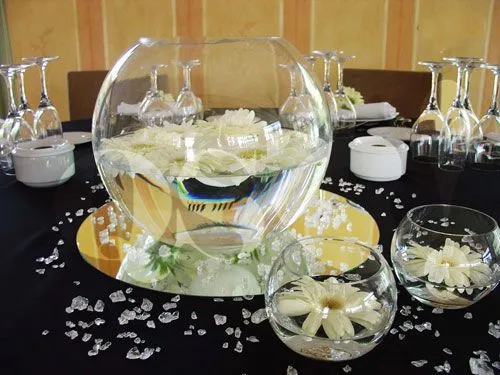 Centros de mesa con peceras para bodas - Imagui