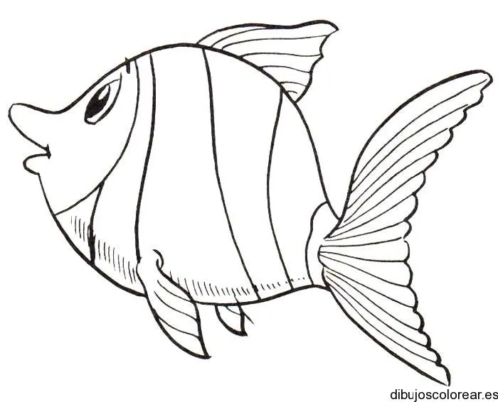 Dibujo de un pez en el mar | Dibujos para Colorear