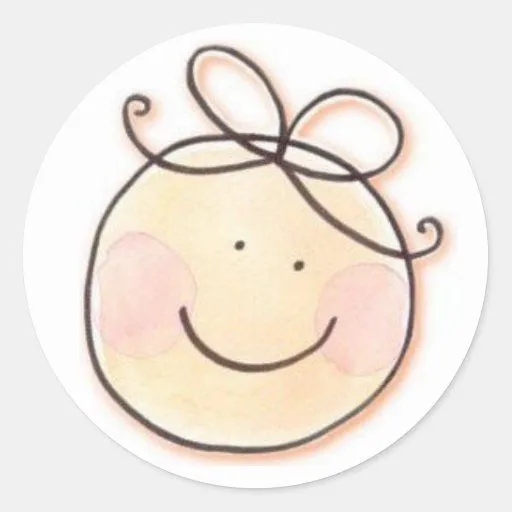 Pegatina sonriente de la cara del bebé | Zazzle