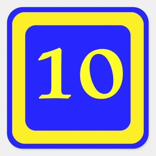 Pegatinas Número 10 | Diseños de stickers Número 10 personalizados Pegatinas Número 10 | Diseños de stickers Número 10 personalizados