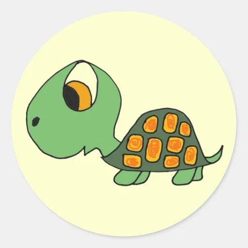 Pegatinas de la tortuga del dibujo animado de los de Zazzle. Pegatinas de la tortuga del dibujo animado de los de Zazzle.