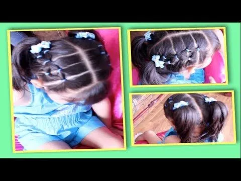 Peinado Con Ligas Para Niñas Facil - YouTube