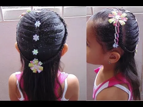 Peinado para niña - Trenza con pin up - Youtube Downloader mp3