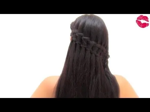 Peinado con trenza de cascada doble - YouTube