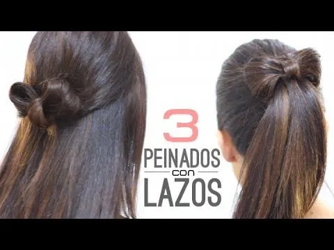 Peinados fáciles con lazos - YouTube