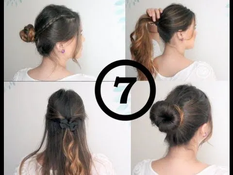 7 Peinados fáciles para toda la semana: Lunes a Domingo! - YouTube