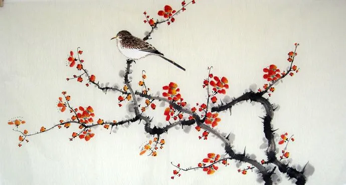 Peinture Chinoise: Pájaros y flores - Pintura china CNAG235383 ...