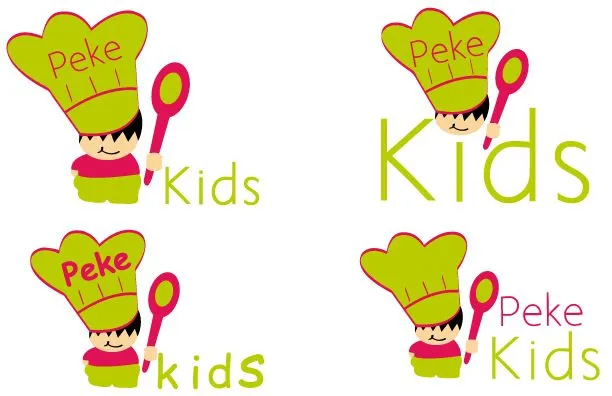 peke kids bocetos | Logograma