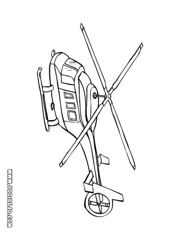 Dibujos para colorear HELICOPTEROS, un helicoptero militar para ...