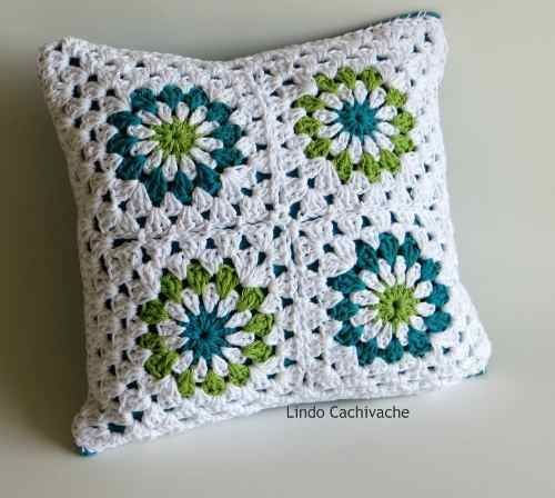 Peque Almohadones Cuadrados - Tejidos Al Crochet - - $ 125,00 ...