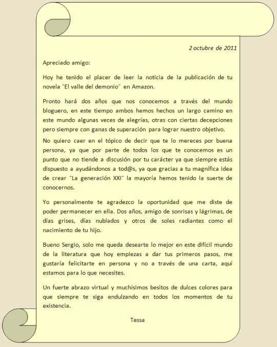 Pequeñas estrofas de la vida: Carta a mi amigo Sergio Pequeñas estrofas de la vida: Carta a mi amigo Sergio