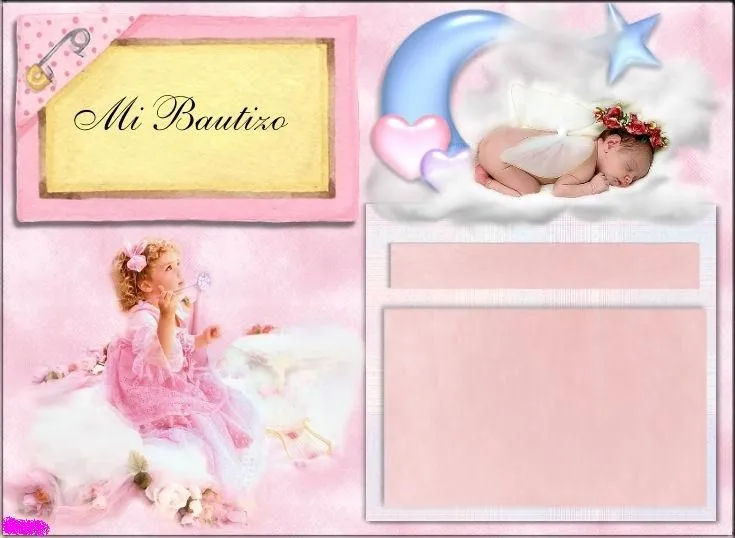 Bordes decorativos para tarjetas de bautizo niño con angel - Imagui
