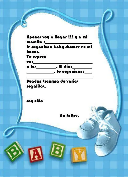 Fondos de tarjetas para baby shower niño - Imagui