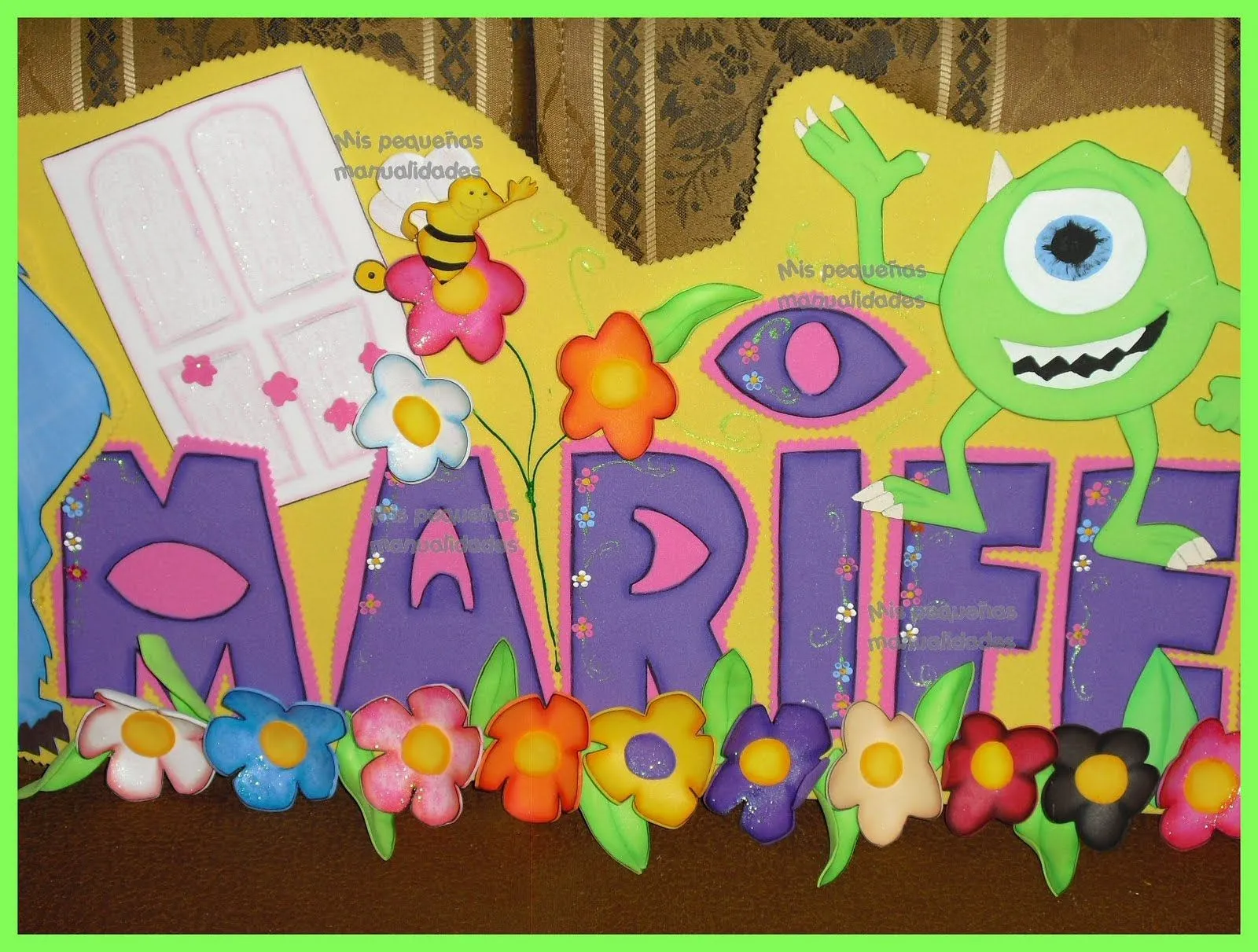 mis pequeñas manualidades: nombre decorado monsters inc mis pequeñas manualidades: nombre decorado monsters inc