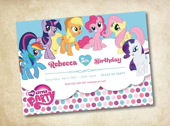 My Little Pony Invitation by MagicalParty on Etsy