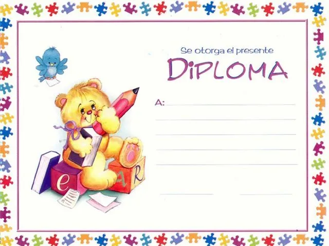 Mi Pequeño Rincón Educativo.: Diplomas infantiles