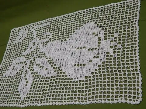 Pera Tejida para Mantel o Cortina Crochet parte 1 de 3 - YouTube