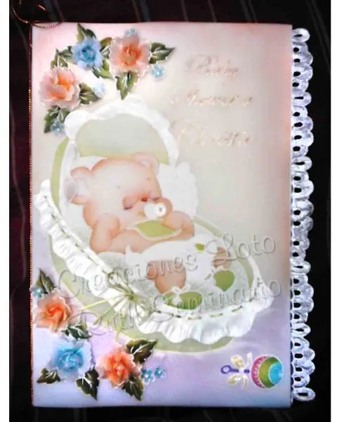 Tarjetas en pergamino para baby shower - Imagui