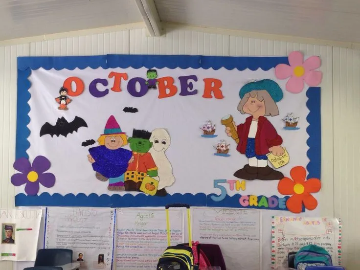 Periódico mural Octubre en pellòn | Decoración de aula | Pinterest ...