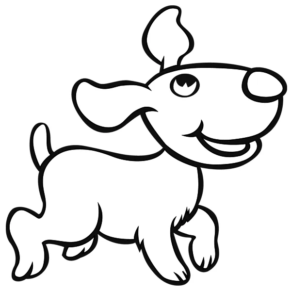 Dibujos de perros para colorear. PerrosAmigos.com