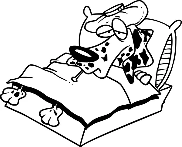 Perro enfermo de dibujos animados — Vector stock © ronleishman ...