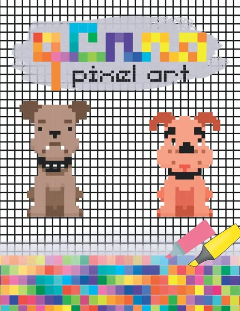 Perro Pixel Art: Cuaderno de Dibujos - Fórmula A4 en Blanco, 120 Páginas Pixel  Art Facil Cuadriculadas Para Crear, Dibujar y Divertirse - Regalo ... Mejor  para Niños y Adultos. (Spanish Edition):