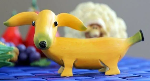 Perro salchicha | Animales hechos con fruta y otros materiales ...