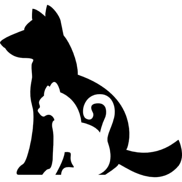 Perros y gatos siluetas juntos | Descargar Iconos gratis
