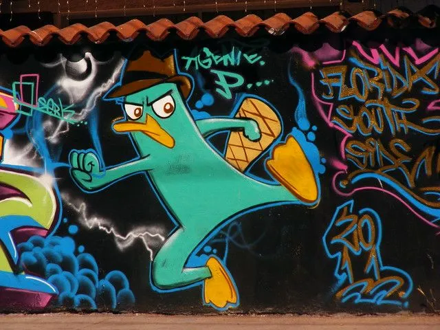 Graffiti De Perry El Ornitorrinco | Graffiti Graffiti