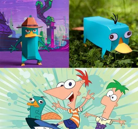 Phineas and Ferb - Perry the Platypus / Agent P Papercraft ...