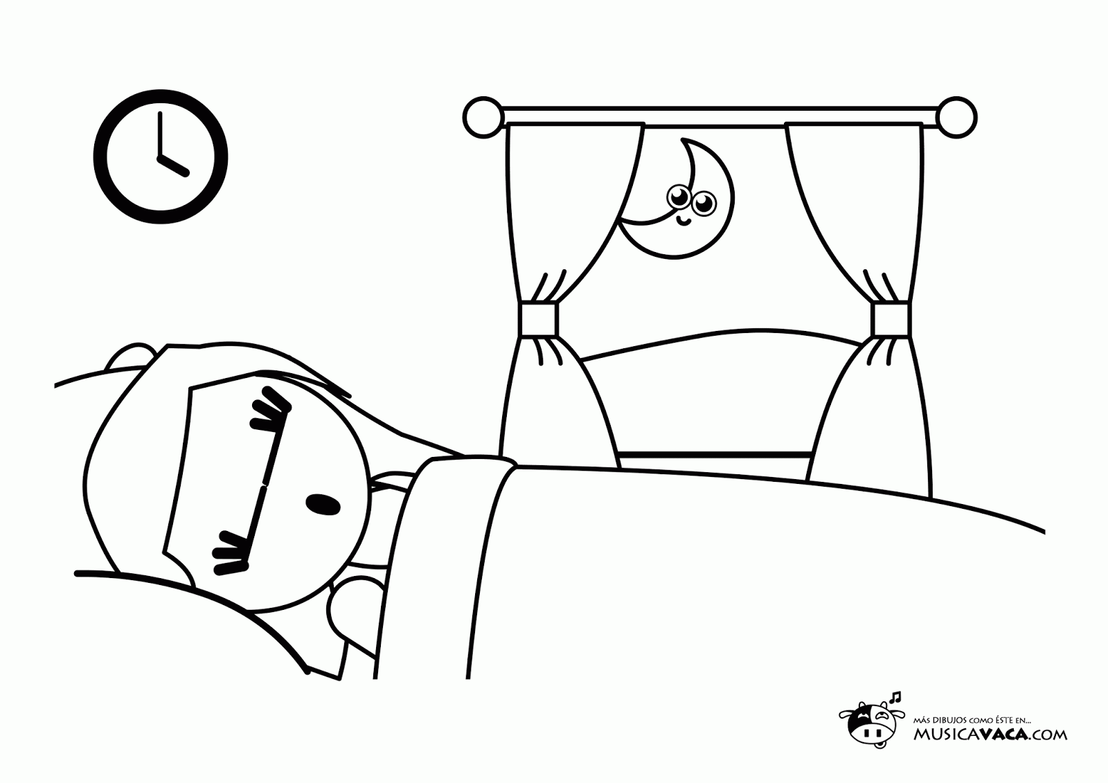 Imagen de una persona durmiendo para colorear - Imagui