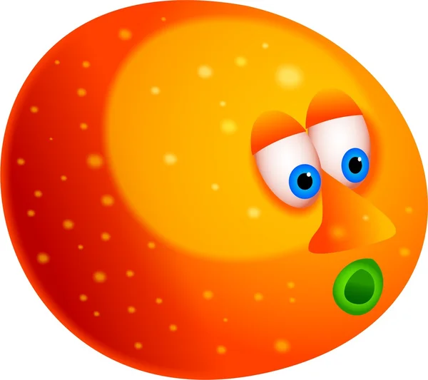 Personaje de naranja fruta de dibujos animados divertido — Foto ...