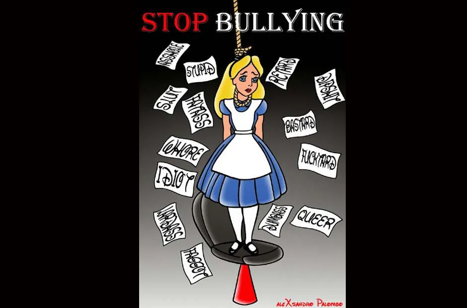 Personajes de dibujos animados son víctimas de bullying