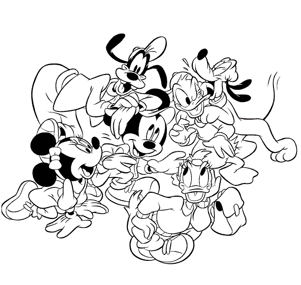 Dibujos para colorear de Mickey y sus amigos bebés - Imagui