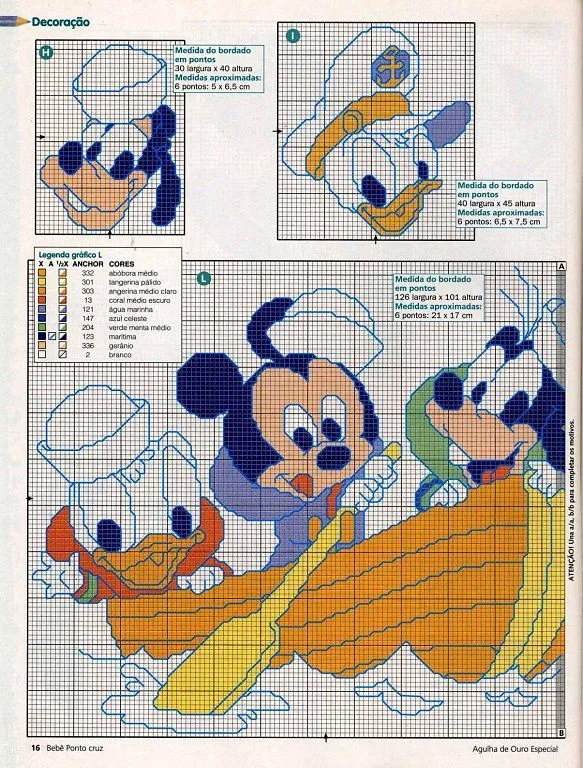 Patrones punto de cruz personajes Disney - Imagui