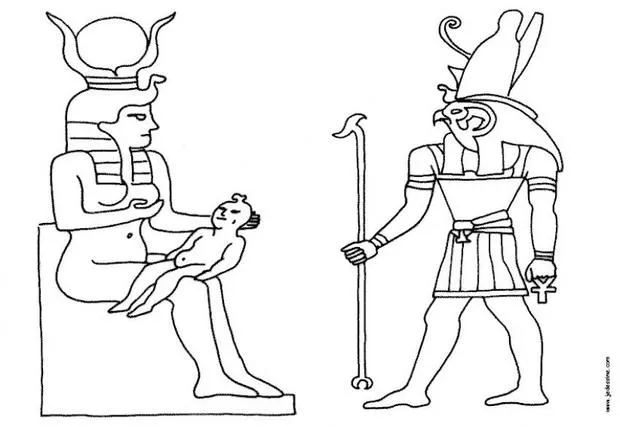 PERSONAJES HISTORICOS para colorear, Dioses egipcios para imprimir