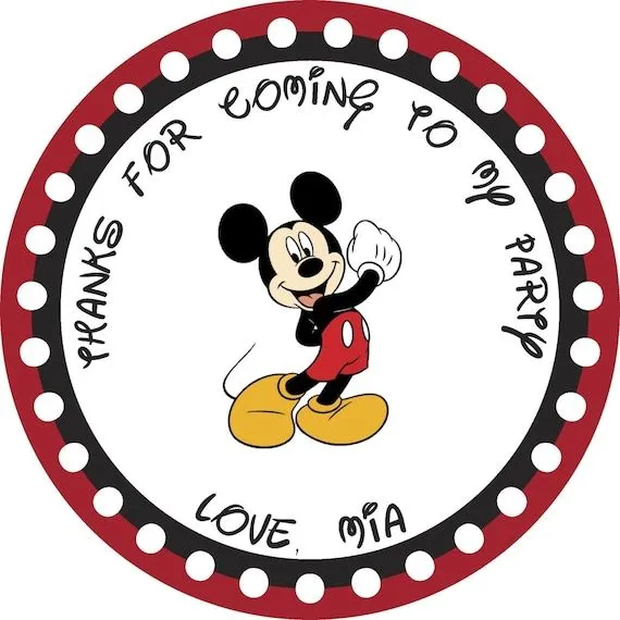 Personalized Stickers Mickey Mouse Boy Girl by simplysweetness