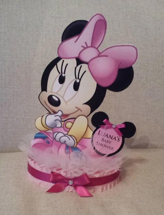 Personalized Baby Minnie Mouse Baby shower or Birthday Centerpiece ...