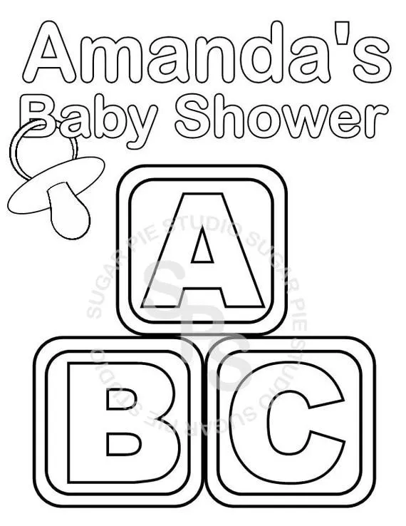 Personalized Printable Baby Shower Favor by SugarPieStudio on Etsy