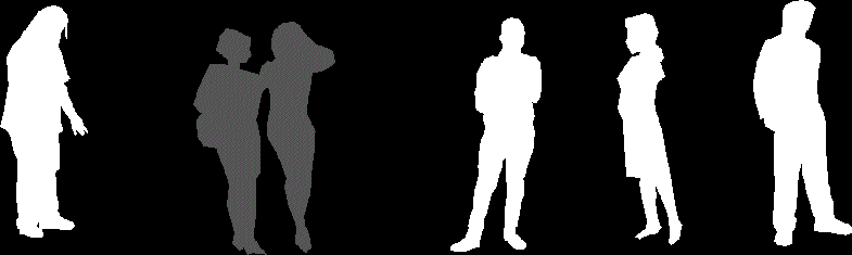 Personas 2d, en Sombras - Personas