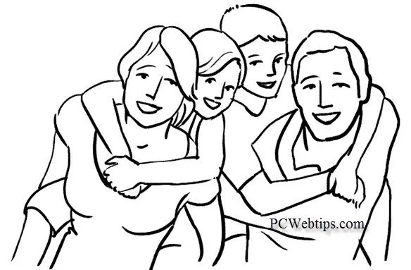 Dibujo de familia en caricatura - Imagui