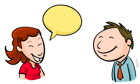 Personas dialogando en caricatura - Imagui