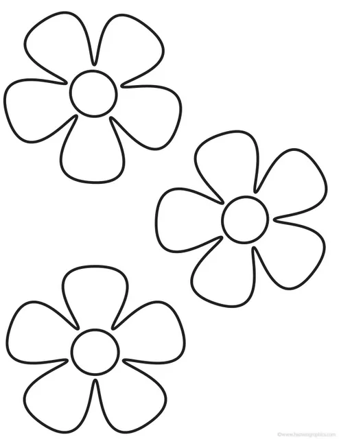 Flor 5 petalos para colorear - Imagui