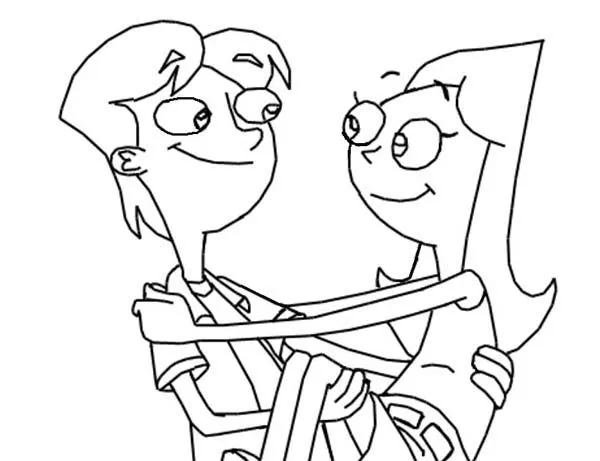 Phineas y ferb candace y jeremy PARA COLOREAR - Imagui